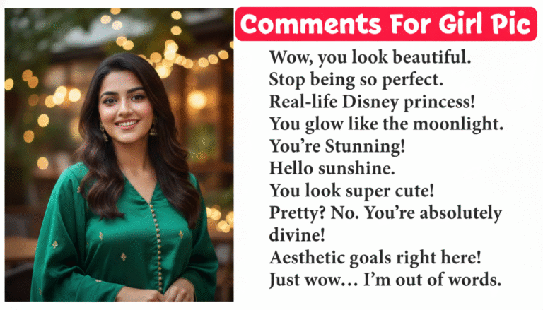 Comment for Girl Pic in English